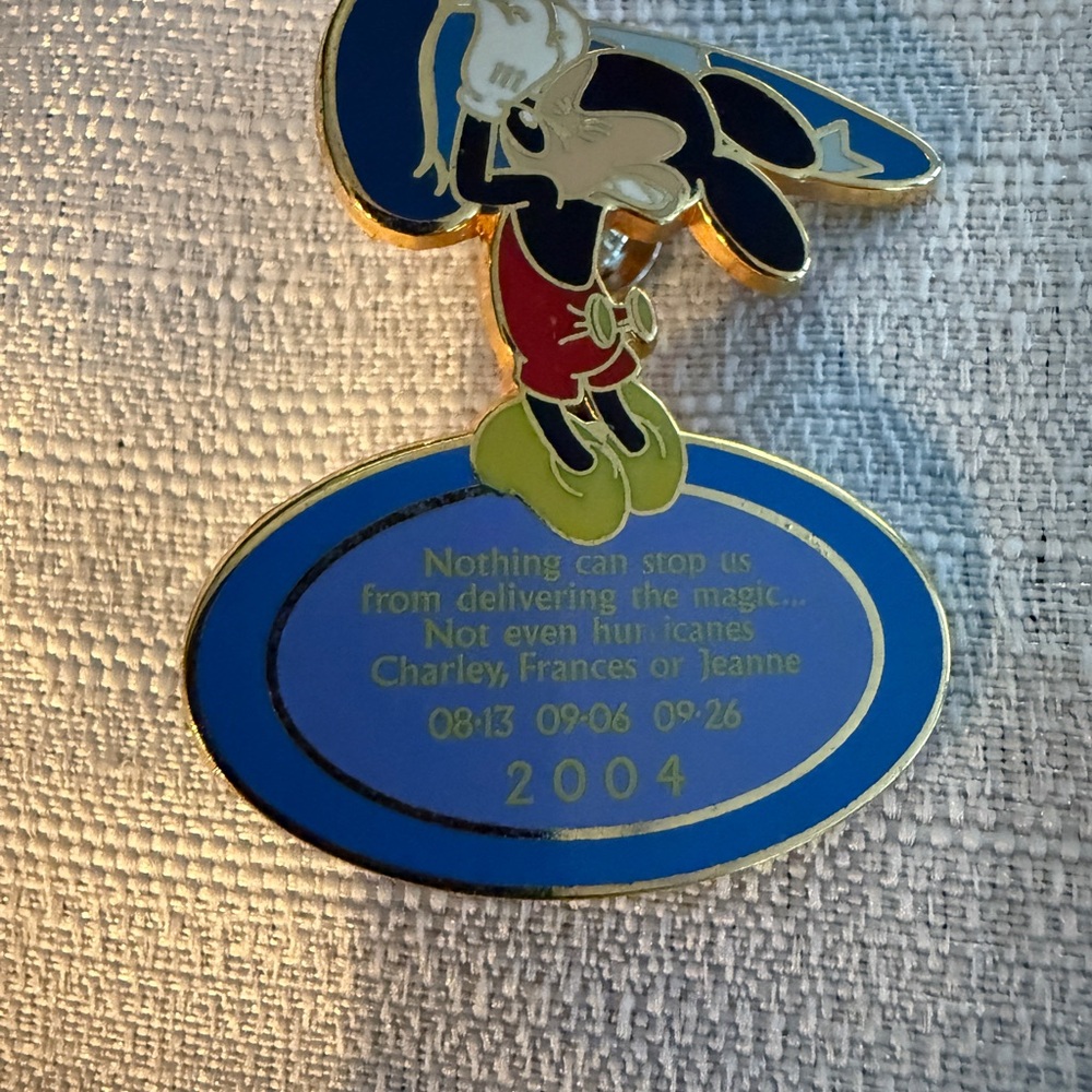 Goofy Enamel Pin with Blue and Red Details